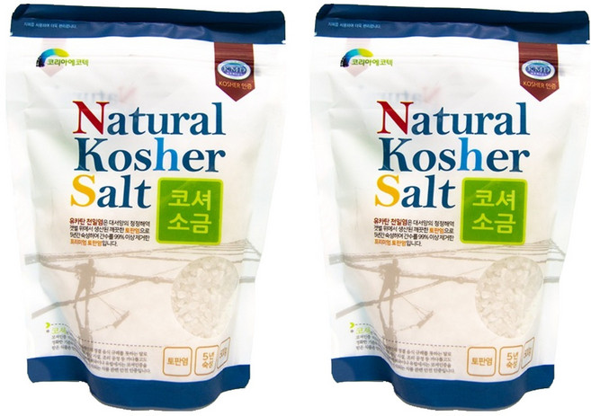 코리아에코텍 코셔 고운소금, 500g, 2개