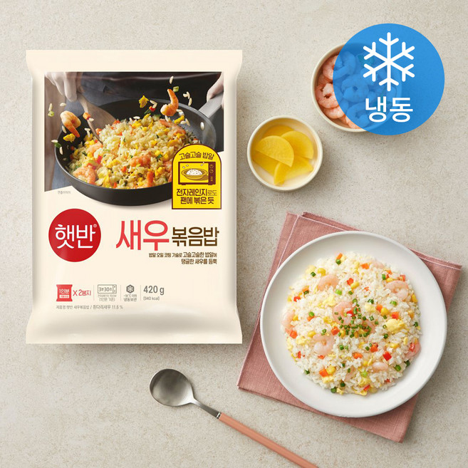 햇반 새우볶음밥 2개입 (냉동), 420g, 1개