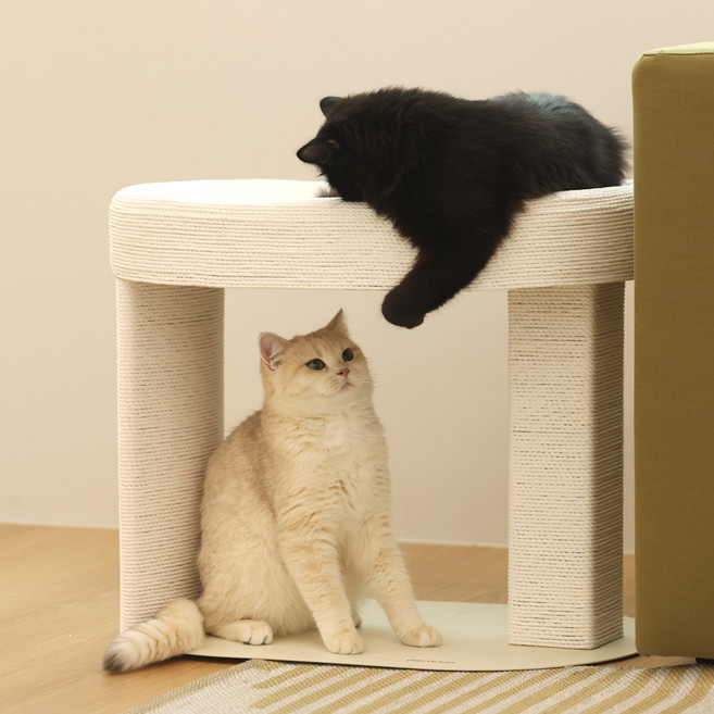 피카노리 고양이 스크래칭 타워, 화이트, 1개