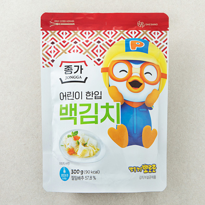 종가 어린이 한입 백김치, 300g, 1개