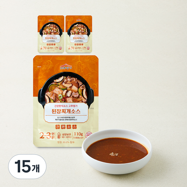 고추명가 된장찌개 소스, 110g, 15개