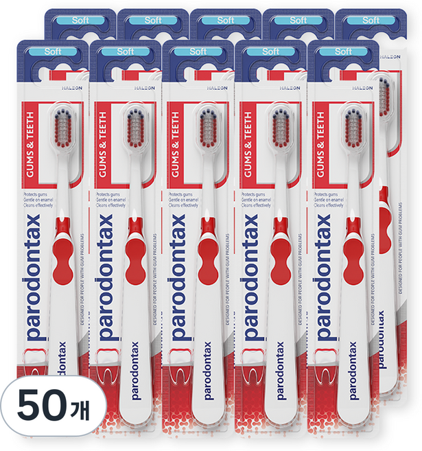 파로돈탁스 검앤티스 부드러운 미세모 칫솔, 50개