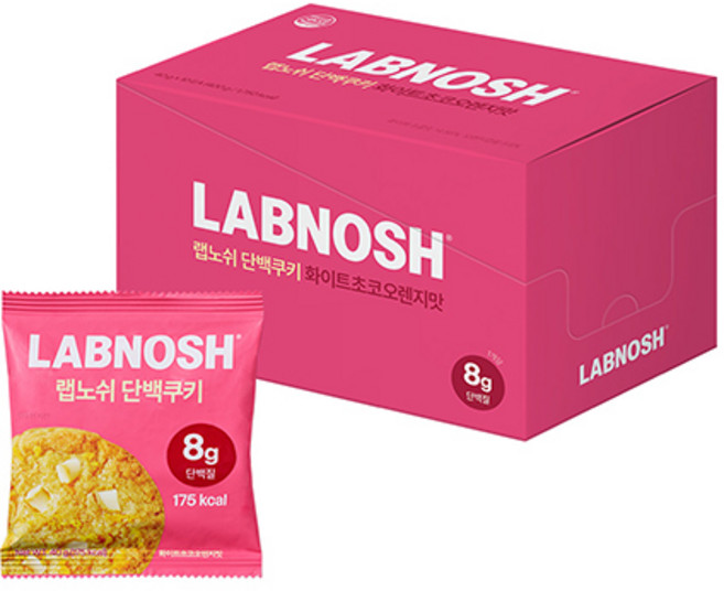 랩노쉬 단백쿠키 화이트초코오렌지맛 10p, 400g, 1개