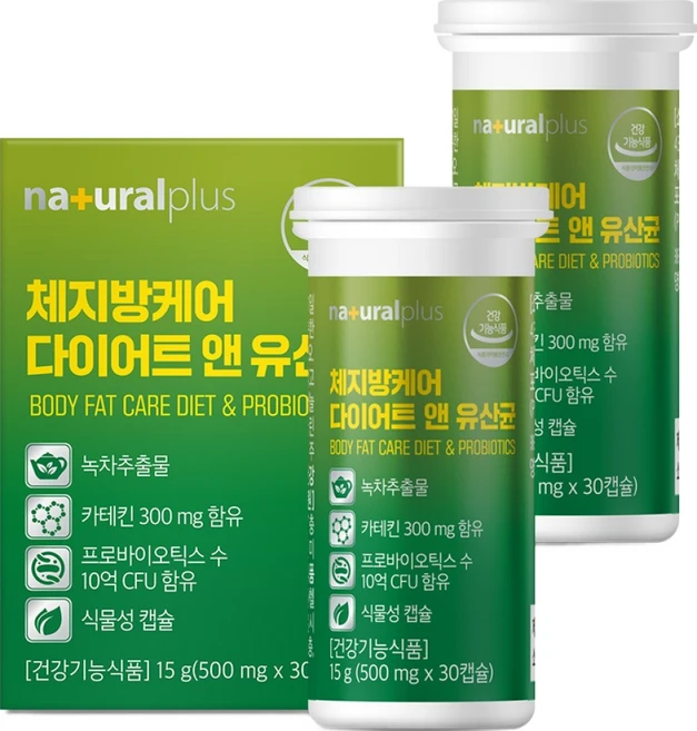 내츄럴플러스 체지방케어 다이어트 앤 유산균, 30정, 2개 - 쿠팡
