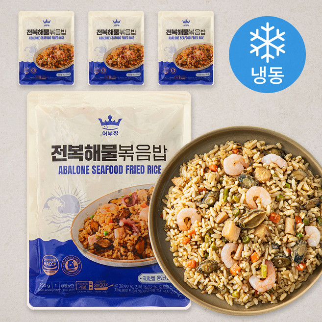 완도사랑 전복 해물 볶음밥 (냉동), 250g, 4개