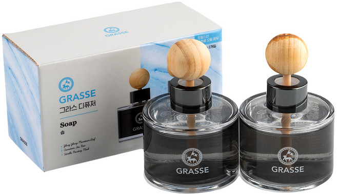 불스원 그라스 디퓨저 95ml, 솝, 2개