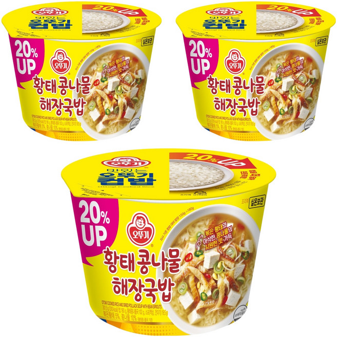 OTOKI 不倒翁 即食明太魚豆芽菜湯飯, 3入