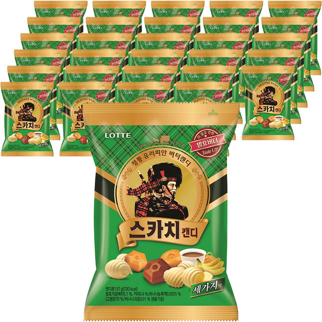 롯데웰푸드 스카치캔디 세가지맛, 157g, 30개