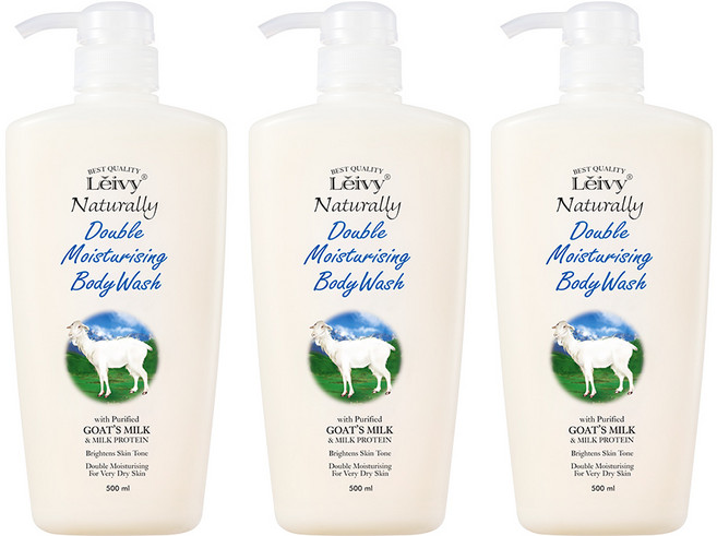 레이비 산양유 바디워시 플로럴 코튼향, 500ml, 3개