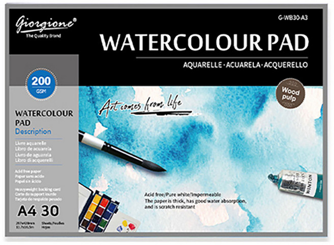 조르조네 접착식패드 스케치북 수채화 전용 일반형, 1개