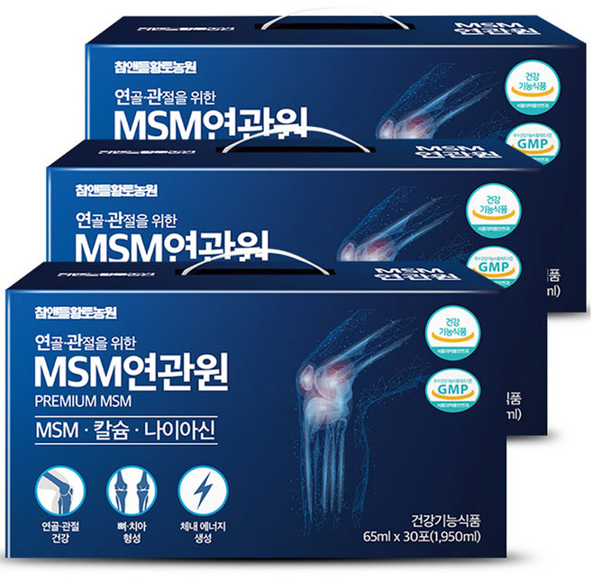 참앤들황토농원 MSM 연관원 30p, 1.95L, 3개