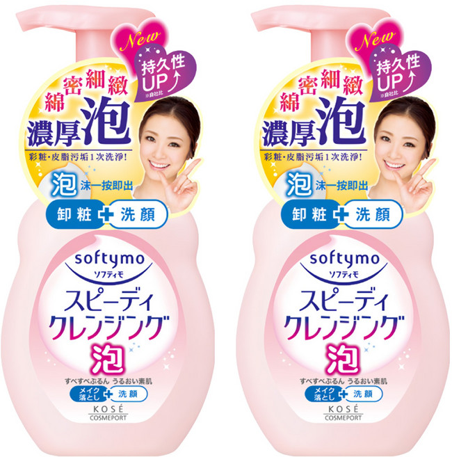 KOSE 高絲 softymo 絲芙蒂 泡沫瞬淨卸粧洗顏慕絲, 200ml, 2件