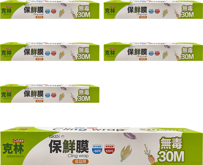 CLEAN 克林 保鮮膜, 30m, 6個