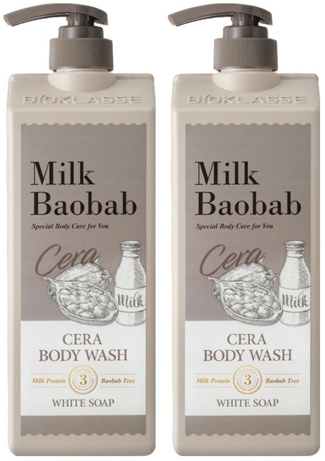 밀크바오밥 세라 바디워시 화이트솝, 1.2L, 2개