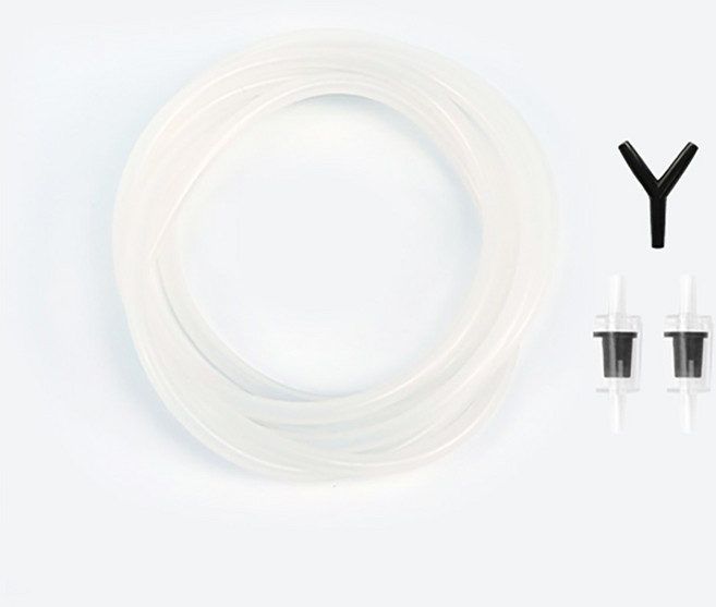 수아쿠아 실리콘 호스 + 역류방기지 2p + 에어분배기, 1세트