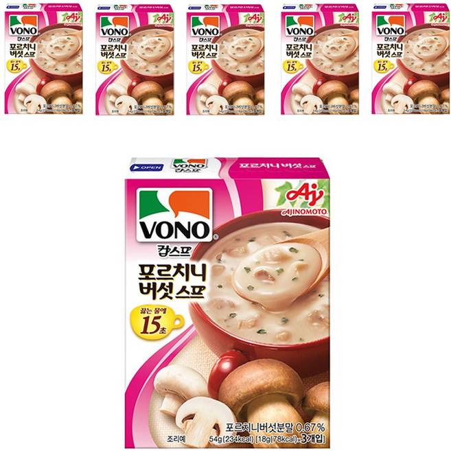 보노 포르치니 버섯 스프, 54g, 6개