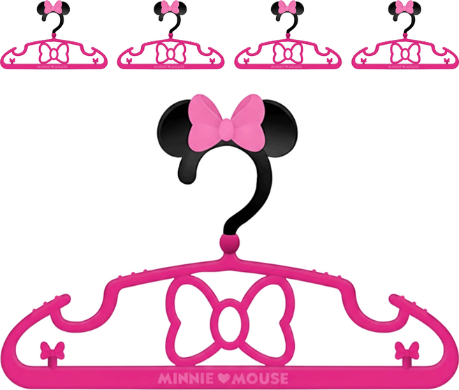 Disney 迪士尼 角色造型塑膠衣架, 米妮, 1組