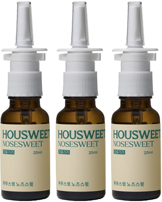 하우스윗 노즈스윗 스테로이드 없는 비강 스프레이, 3개