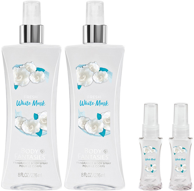 바디판타지 프레시 화이트 머스크 프레그런스 바디미스트 236ml + 29ml, 2세트