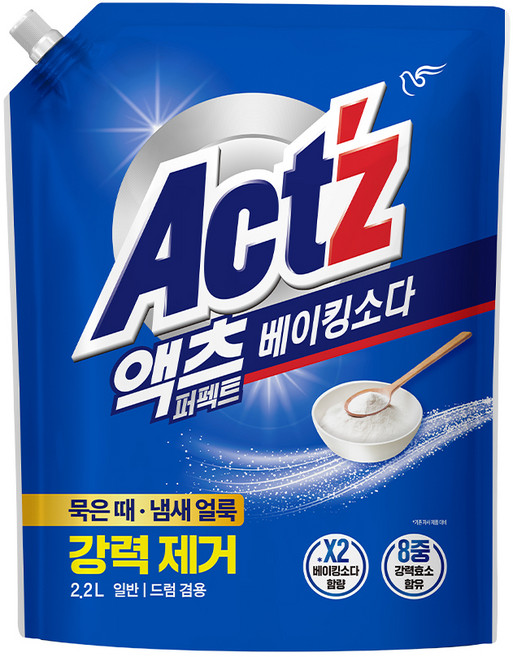 액츠 퍼펙트 베이킹소다 액상세제 리필, 2.2L, 1개