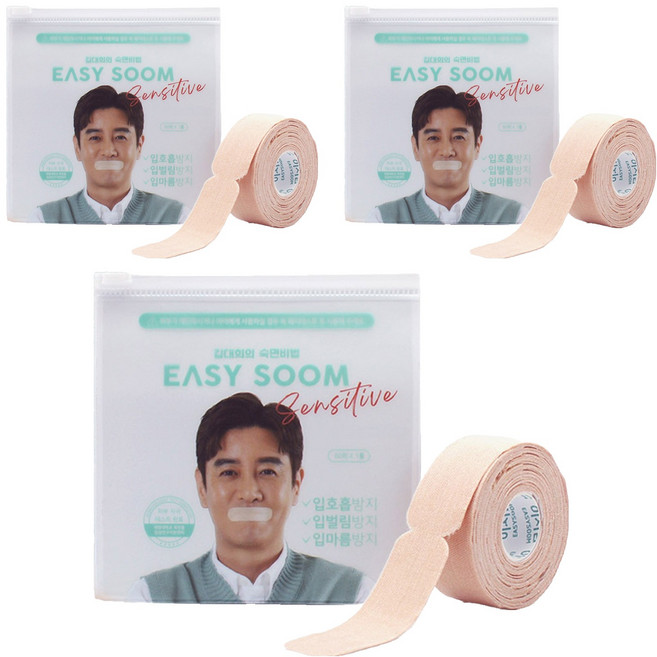 이지숨 센서티브 민감한 피부를위한 입막음 테이프 60p, 3개