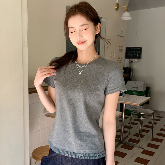 어썸풀 여성용 벨리아라 셔링 반팔 티셔츠 A26SMT030510