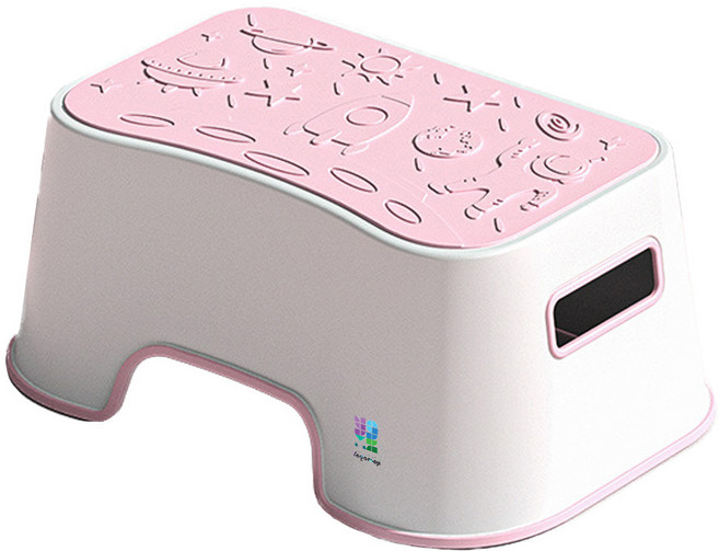 요고모지 다용도 키높이 미끄럼방지 욕실 논슬립 안전 발받침대, 오션 핑크, 1개