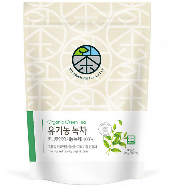 평창다원 유기농 작설 녹차 생분해티백, 1.5g, 20개입, 1개