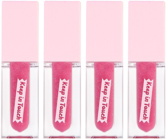 [비건뷰티] 키핀터치 젤리 립 플럼퍼 틴트, 베리크러쉬, 4개