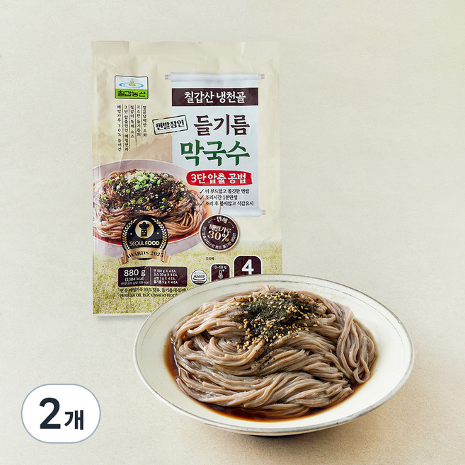 칠갑농산 칠갑산 냉천골 들기름막국수 4인분, 880g, 2개