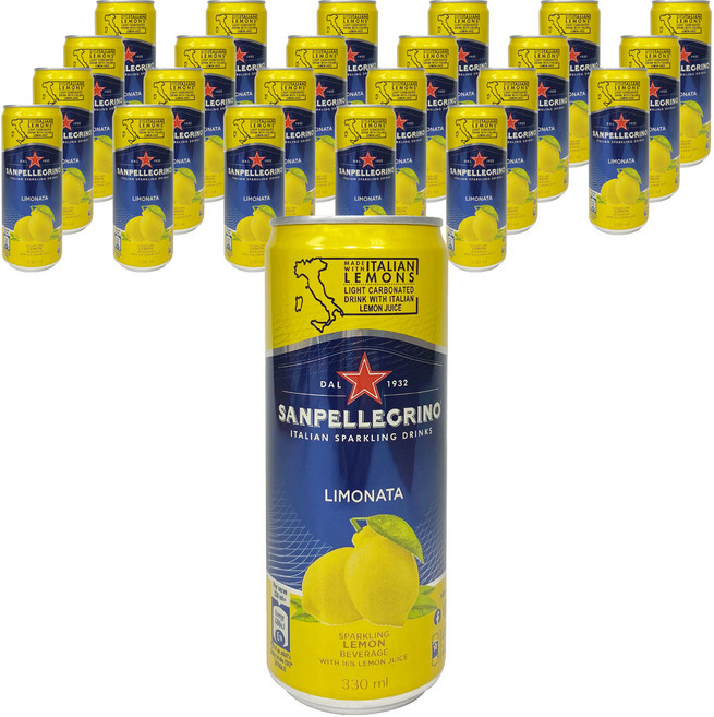 SANPELLEGRINO 聖沛黎洛 檸檬氣泡飲, 330ml, 24個