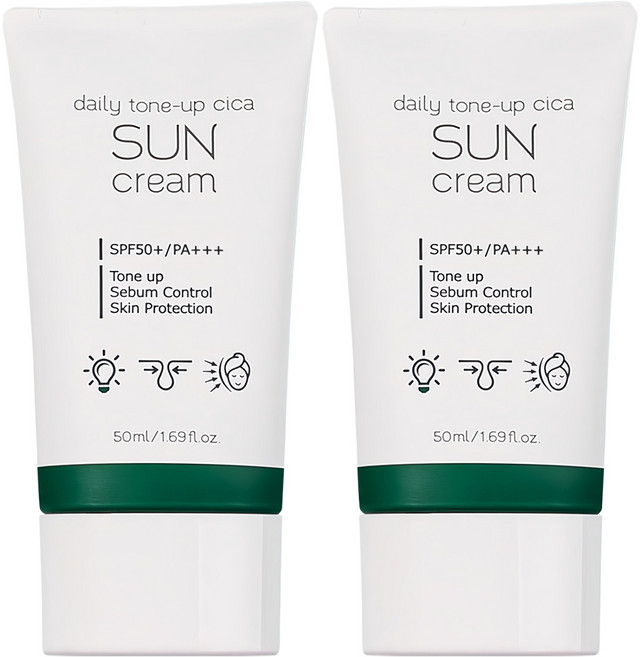 프레티 데일리 톤업 시카 선크림 SPF50+ PA+++, 50ml, 2개