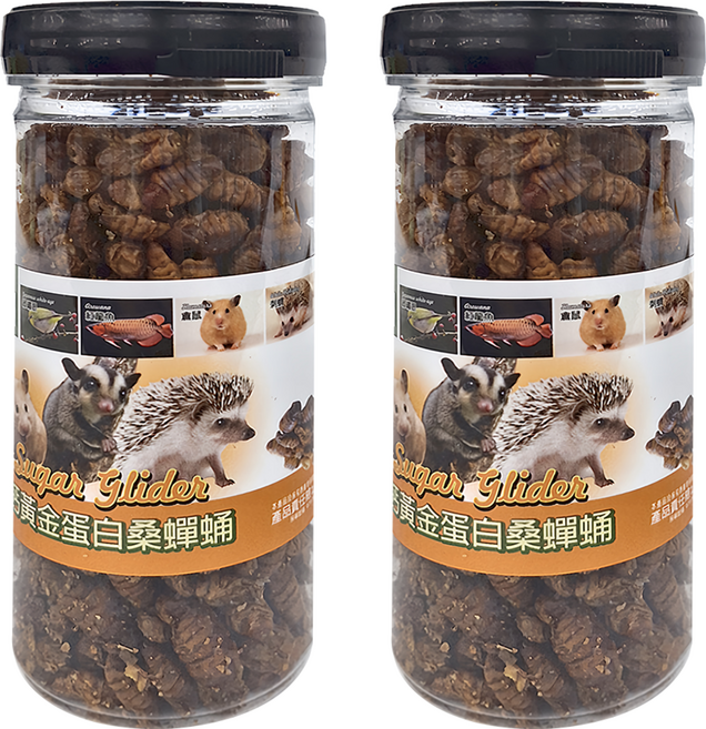 Pet Village 魔法村 營養高鈣黃金蛋白桑蟬蛹, 100g, 2罐