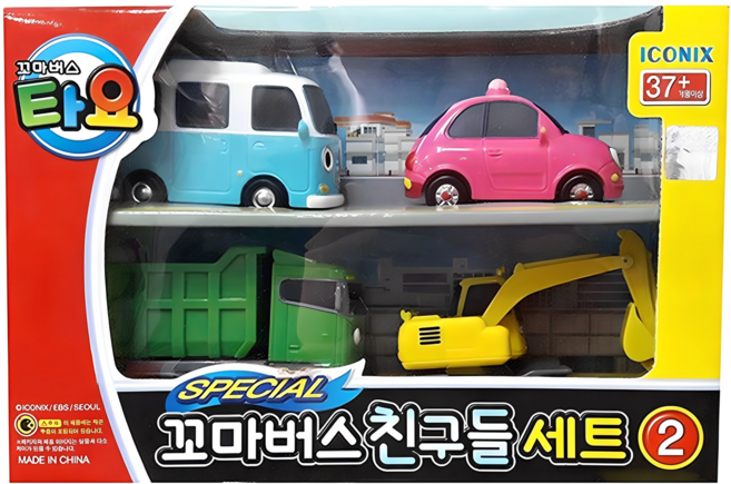 타요 스페셜 꼬마 버스 친구들 2 완구세트, 혼합색상, 1개