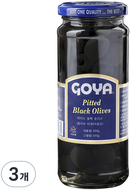 고야 피티드 블랙 올리브 절임, 350g, 3개