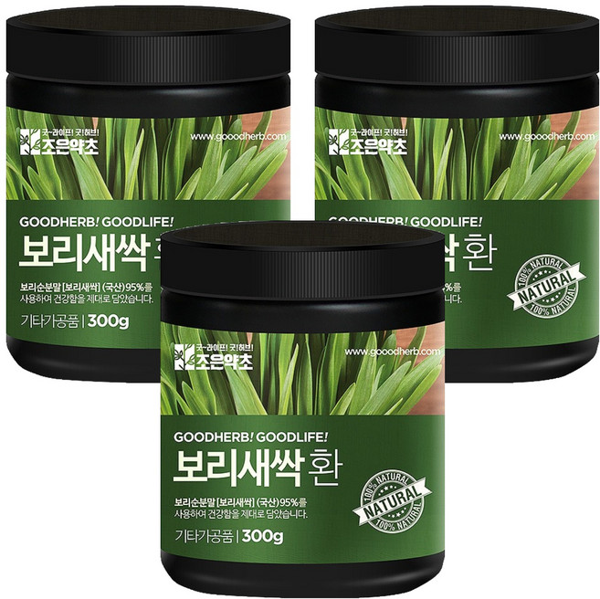 조은약초 프리미엄 보리새싹환, 3개, 300g