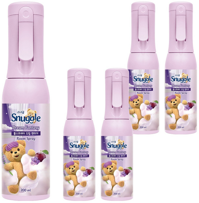 스너글 룸스프레이 드림 판타지 방향제 본품, 200ml, 5개