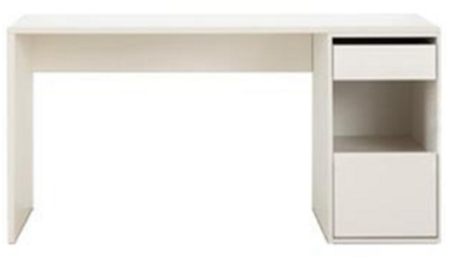 리바트 프레일 하부수납형 책상 1500 방문설치, 화이트(상판), 화이트(수납박스)