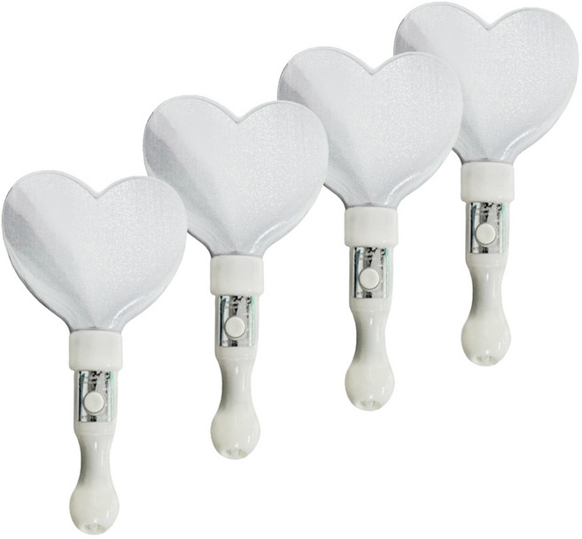 파티공구 LED 하트봉, 화이트, 4개