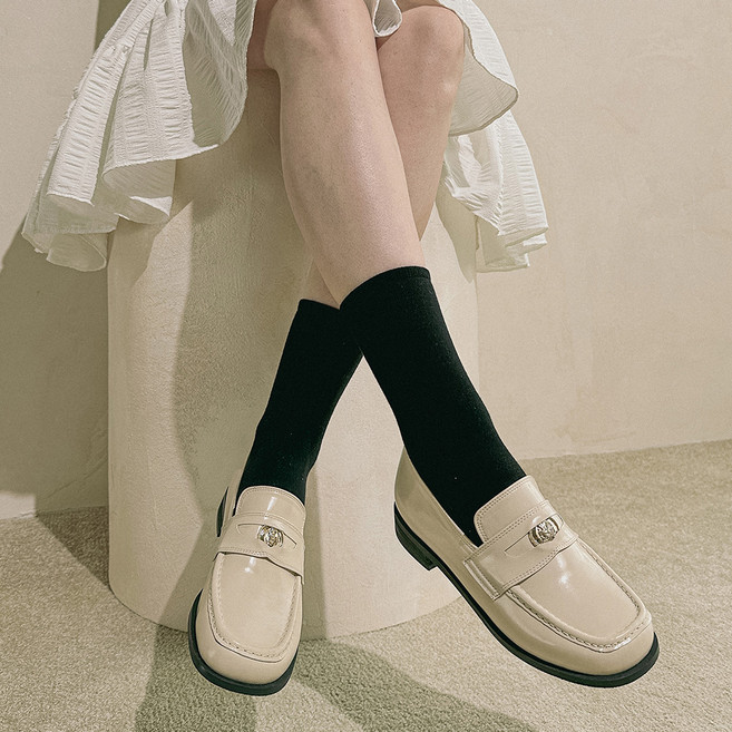 마크모크 여성용 솔리드 로퍼 2.5cm