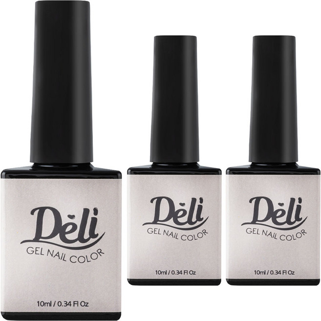델리뷰티 젤 네일 컬러, BR801 코코넛밀크잼, 10ml, 3개