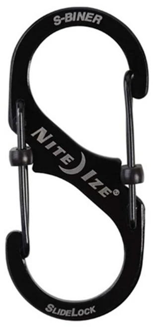 나이트아이즈 슬라이드락 S 비너 스테인레스 3번, Black, 1개 - 쿠팡