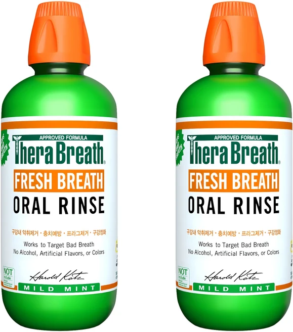 테라브레스 프레시브레스 오랄린스 마일드민트 구강청결제, 473ml, 2개 - 쿠팡