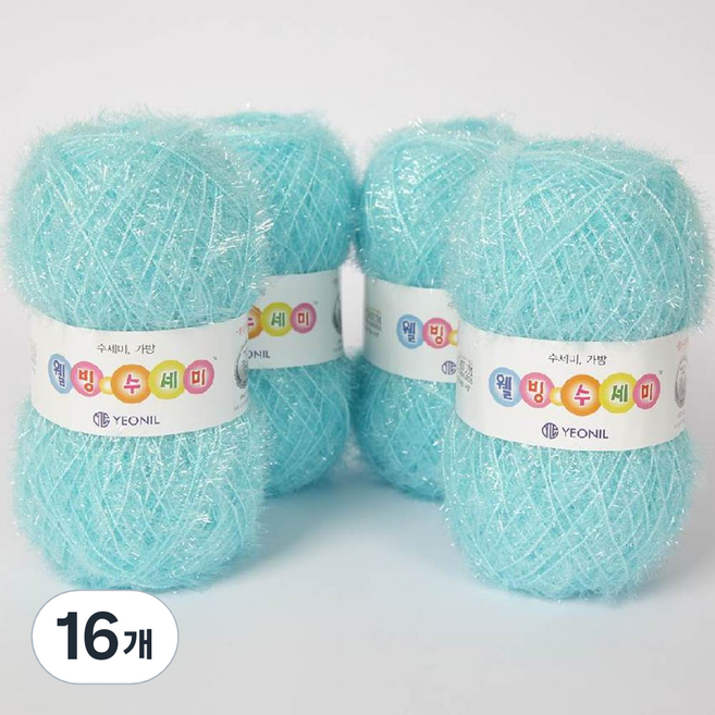 연일섬유 웰빙수세미 실, 44번 크리스, 16개