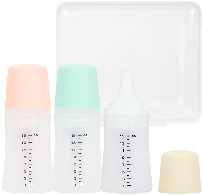 그로미미 실리콘 투약병 3종 + 케이스, 1세트