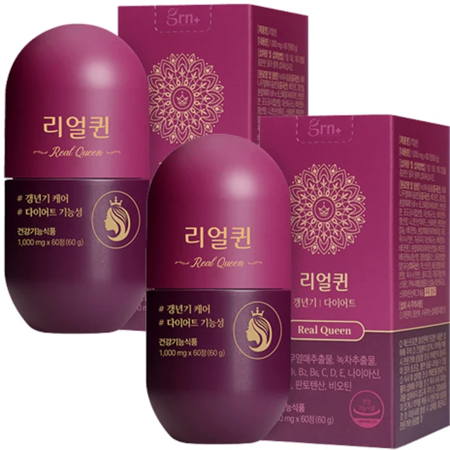 GRN 다이어트 리얼퀸, 60정, 2개 - 쿠팡