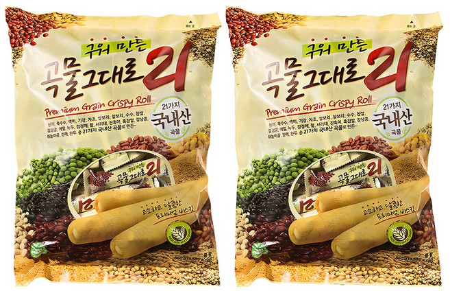 곡물그대로21 크리스피롤, 650g, 2개