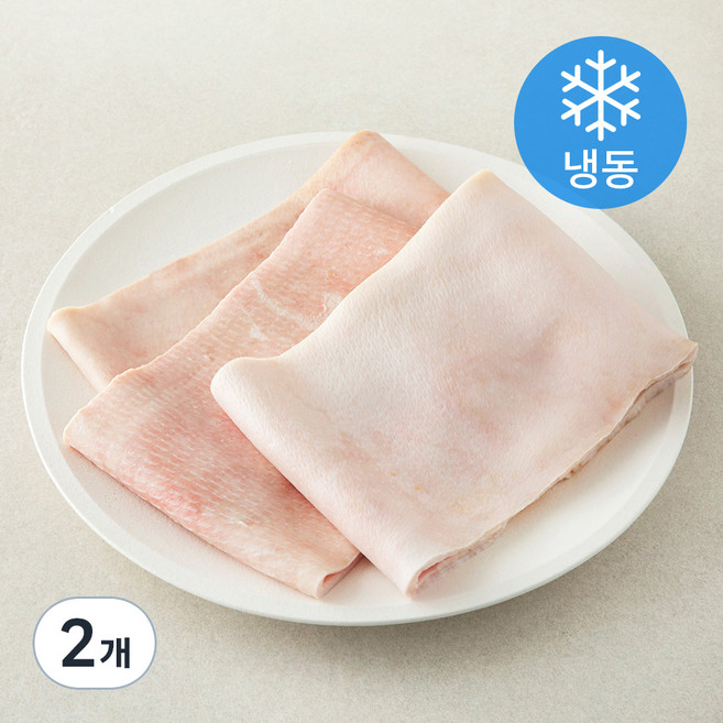 파머스팩 도뜰 한돈 돼지껍데기 (냉동), 2kg, 2개
