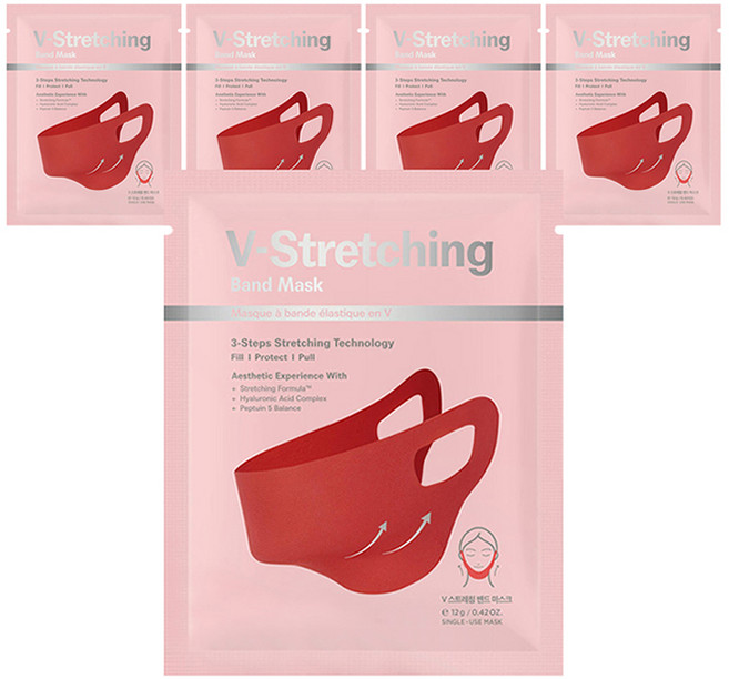 벨라수 V 스트레칭 밴드 마스크, 5개, 1개입