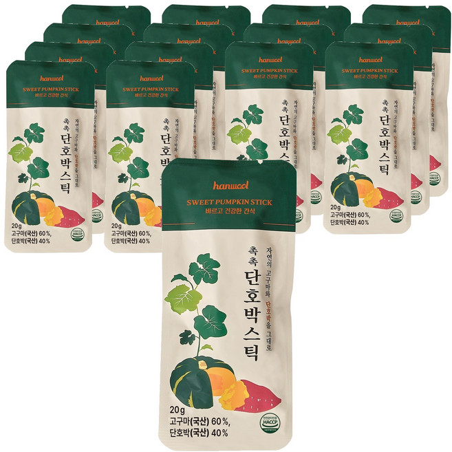 촉촉 단호박스틱, 15개, 20g